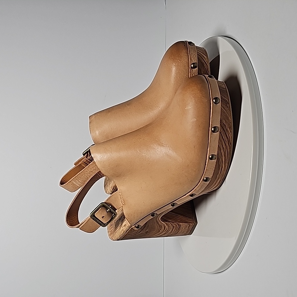 Kork-Ease Tan Leather Slingback Clogs